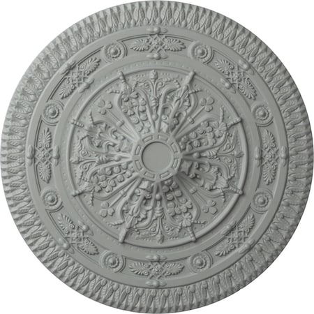 Ekena Millwork Naple Ceiling Medallion (Fits Canopies up to 3 3/8"), 37 1/2"OD x 3 3/8"P, Primed White CM37NA